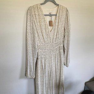 A New Day 3/4 Sleeve Spotted Dress Size Small